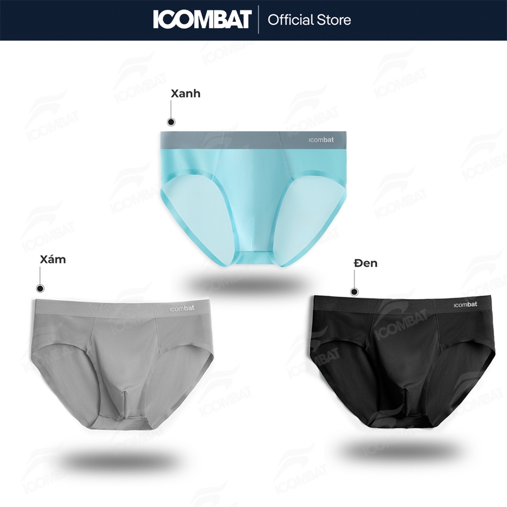 [MỚI] Quần lót nam tam giác Thun Lạnh Cao Cấp ICOMBAT Sịp Brief Không Đường May