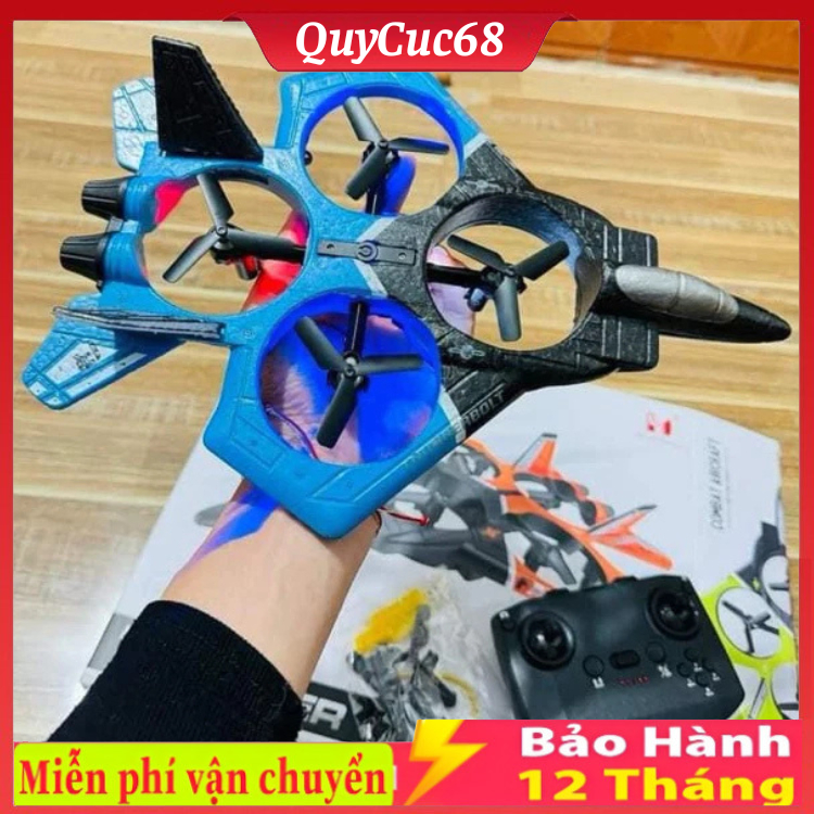 Máy bay điều khiển từ xa mới xuyên biên giới, máy bay xốp nhào lộn trên không cảm ứng trọng lực, đèn chói, máy bay không