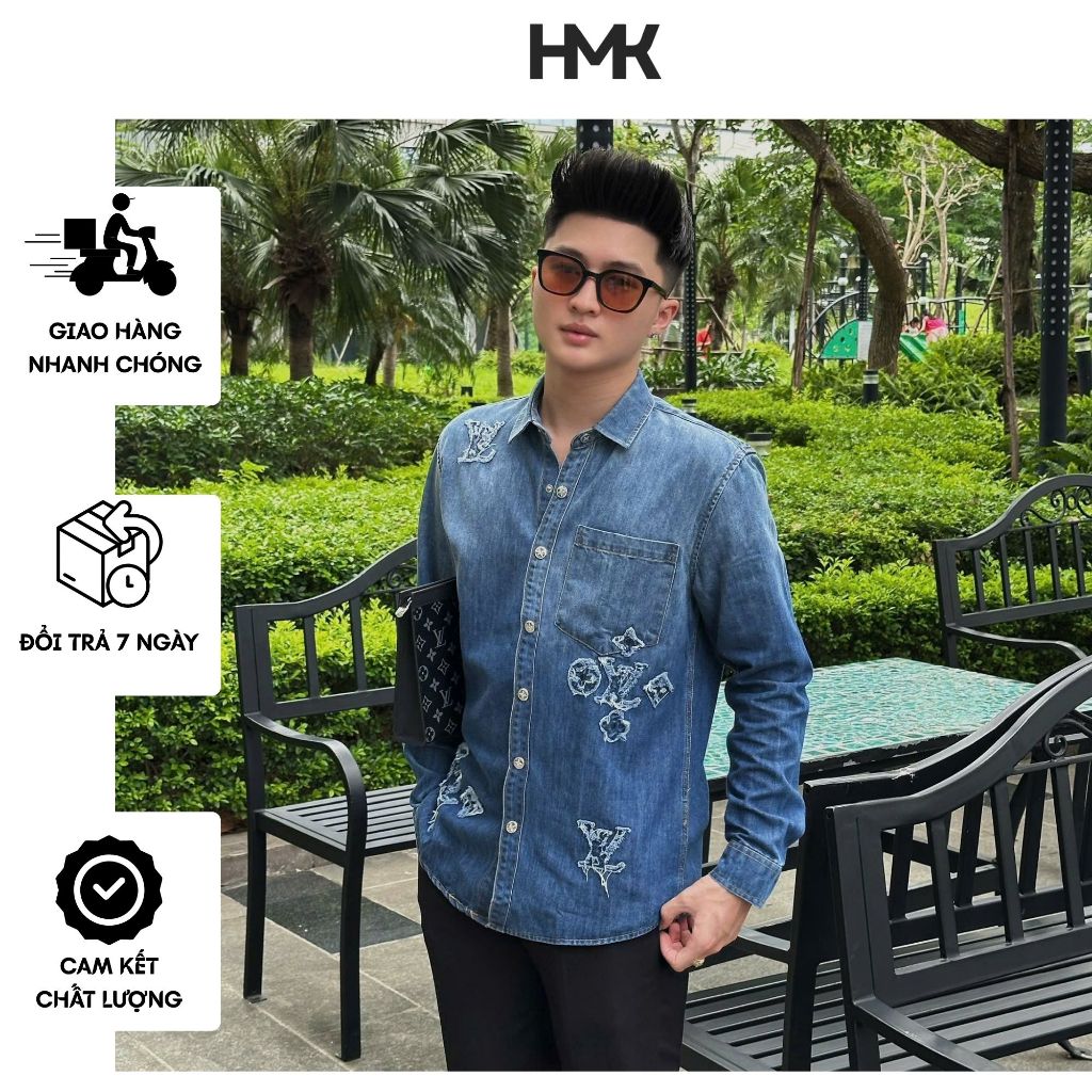 Áo Sơ Mi Nam Luôn Vui Tươi – Model LV-SM01 – Vải Bò Mềm Cao Cấp, Dáng Suông Trẻ Trung