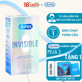 Bao cao su Durex Invisible siêu mỏng chân thật nhất hộp 10 bao