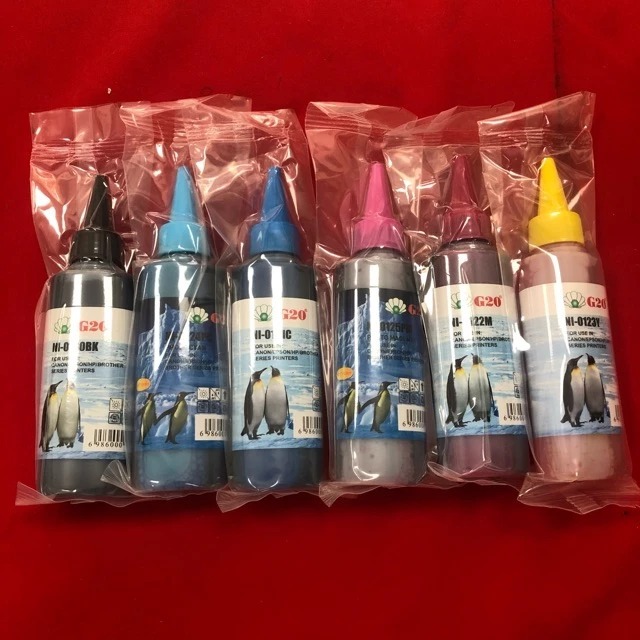 Combo 4 lo Mực GG (G20) 100ml( đen xanh đỏ vàng)