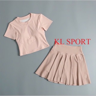 Bộ đồ thể thao cầu lông nữ siêu xinh, tay ngắn, tập yoga, thể dục, chạy bộ, chống lộ, váy ngắn