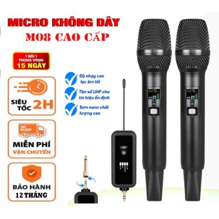 Micro Đa Năng Bluetooth Không Dây JBL M08 Thu Âm Hát Karaoke Livestream, Hát Trên Xe Ôtô, Loa Bluetooth, Amply