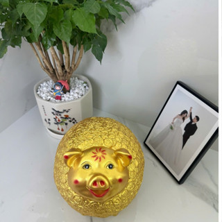 Heo đất/Lợn đất NHÍM vàng | Size (C20xD23xR22) | Ống Tiết kiệm/ decor, trang trí-Tiệm Heo Hạnh Phúc-THHP04
