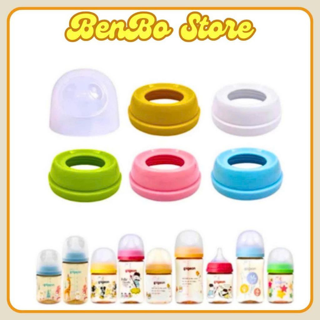 Nắp, Cổ Bình Sữa Và Phụ Kiện Bình Sữa  Pig.eon Thế Hệ 3, Nắp đậy núm ti vừa Green Finger, Cổ không v