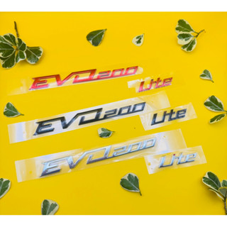 Bộ Tem dán xe logo chữ nổi ốp sườn xi cứng xe máy điện VIN FAST EVO 200 LITE TRẮNG - ĐỎ - ĐEN ( Gía cặp )