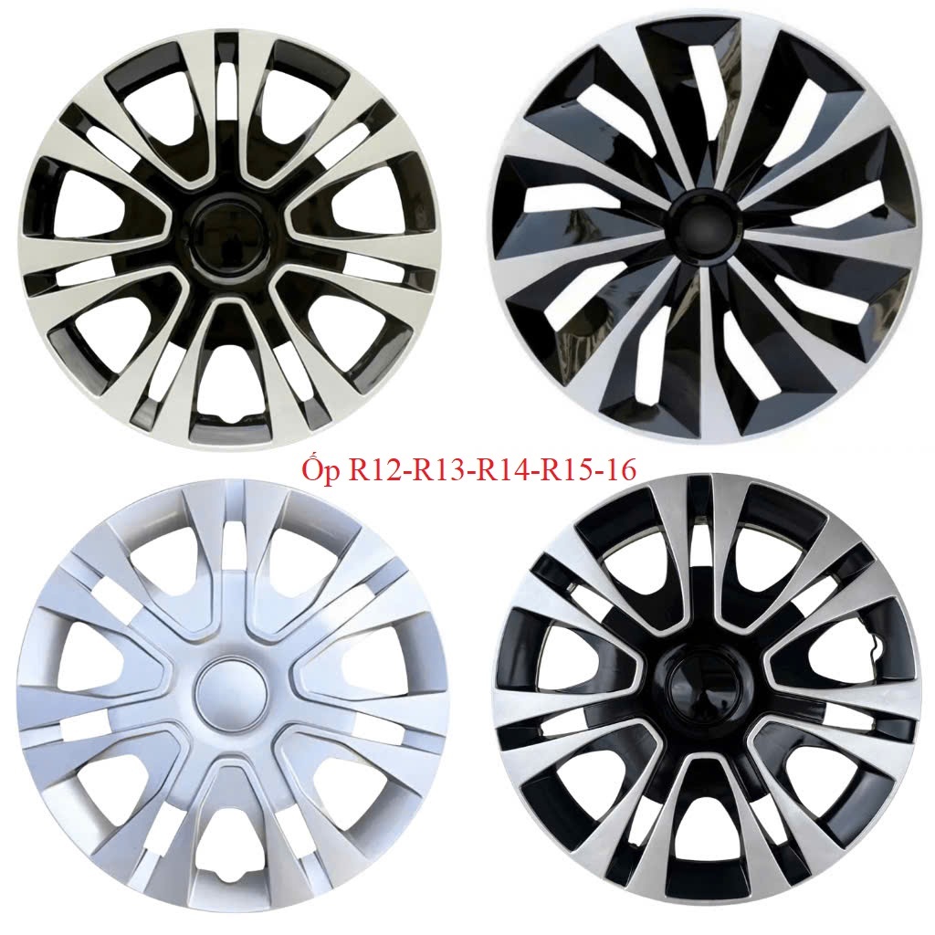 Ốp lazang R13- ốp mâm 13 inch, ốp chụp mâm 13- ốp lazang 13inch phụ kiện  mâm xe ô tô vành sắt,  ốp 