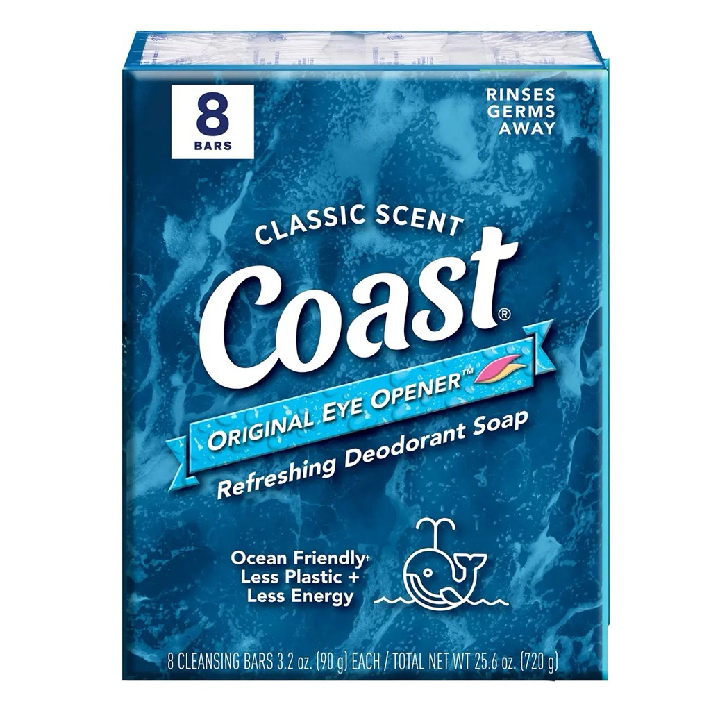 Lốc 8 Xà bông cục Coast Mỹ