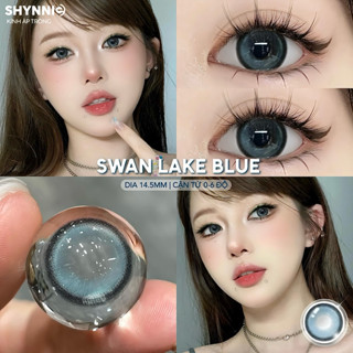 1 CẶP LENS CẬN TỪ 0-6 ĐỘ BLUE (xanh biển) kính áp tròng xanh viền đen 14.5MM giãn to - SHYNNIE LENS (Lens Huế) 🐰