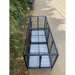  Chuồng nuôi chó cảnh gấp gọn   có khay đựng phân  - Phụ kiện gà chọi 19 