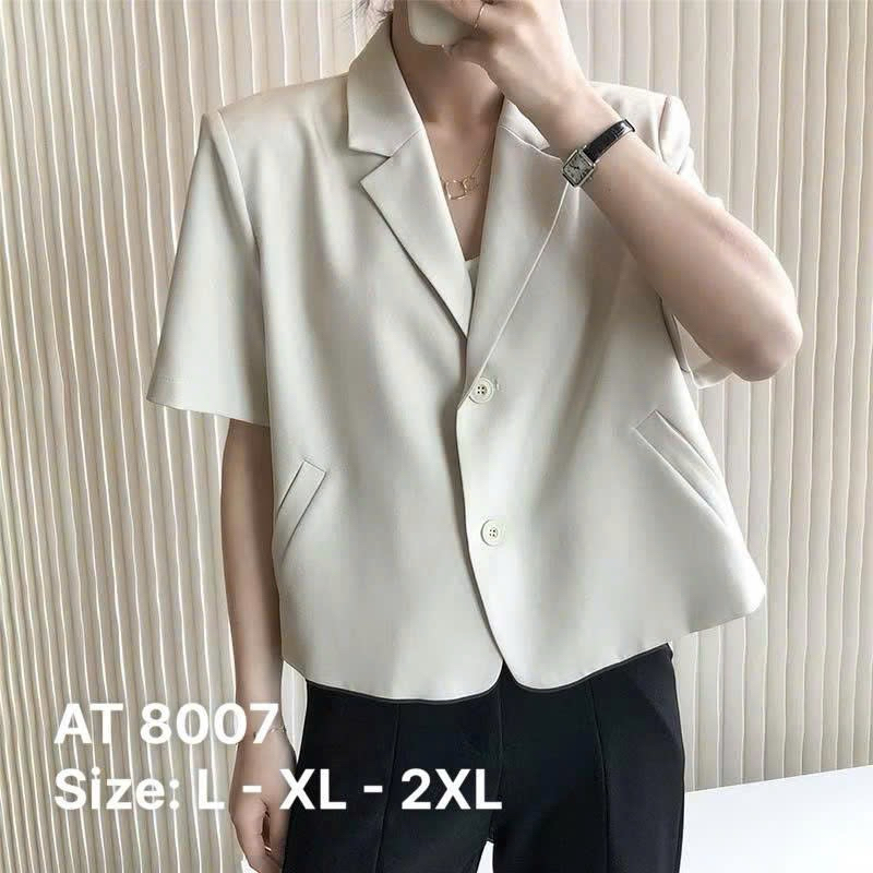 [BIGSIZE] Áo khoác blazer lửng tay ngắn công sở nữ bigsize 55~85kg