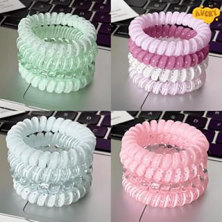 Set 4/8/16 Dây Buộc Tóc Lò Xo Nhiều Màu Kẹo Ngọt, Co Giãn Tốt, Không Bị Nếp Gập Gãy Tóc