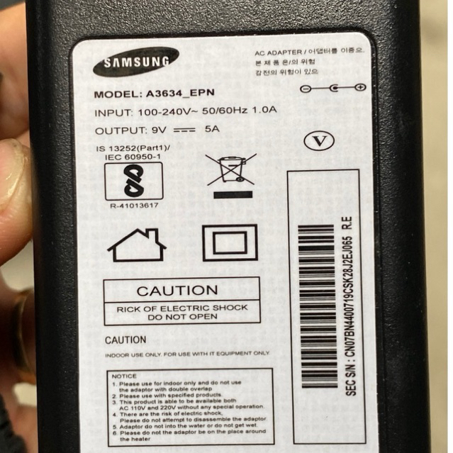 Adapter nguồn 9V 5A chính hãng