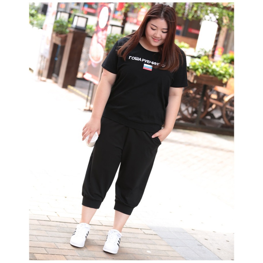 🔴quần alibaba lửng (màu đen)oversize 50-95kg🔴