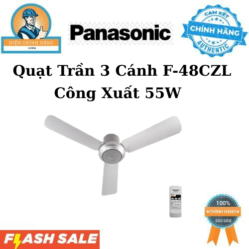 Quạt Trần 3 Cánh Panasonic F-48CZL 55W Chính Hãng Panasonic