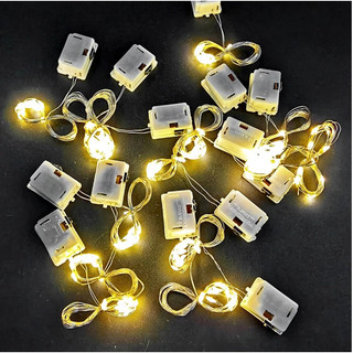 [1 ĐÈN LED ] ĐOM ĐÓM TRANG TRÍ 2M MÀU/ VÀNG DECOR CÓ PIN đón trung thu fairylight sáng cao cấp