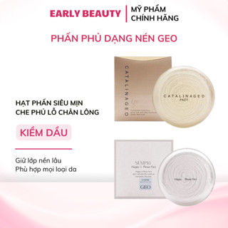 Phấn phủ dạng nén Geo Lamy Sempre Happy & Please Pact Phấn phủ kiềm dầu, che phủ tự nhiên, lâu trôi – Early Beauty