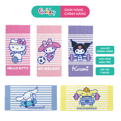 Khăn Tắm Hình Sanrio Dễ Thương Size 60x130cm, 70x140cm