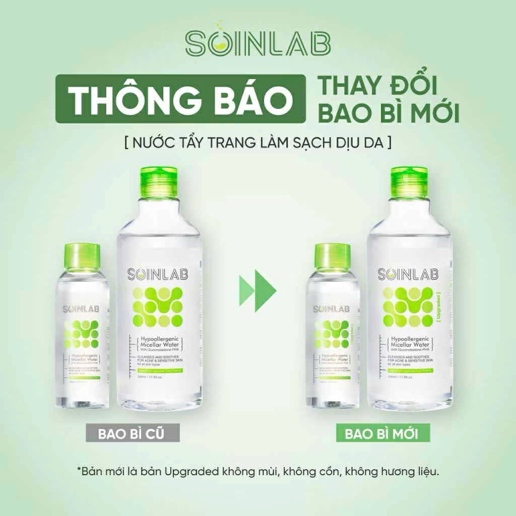 Nước tẩy trang SOINLAB Chính Hãng 500ml