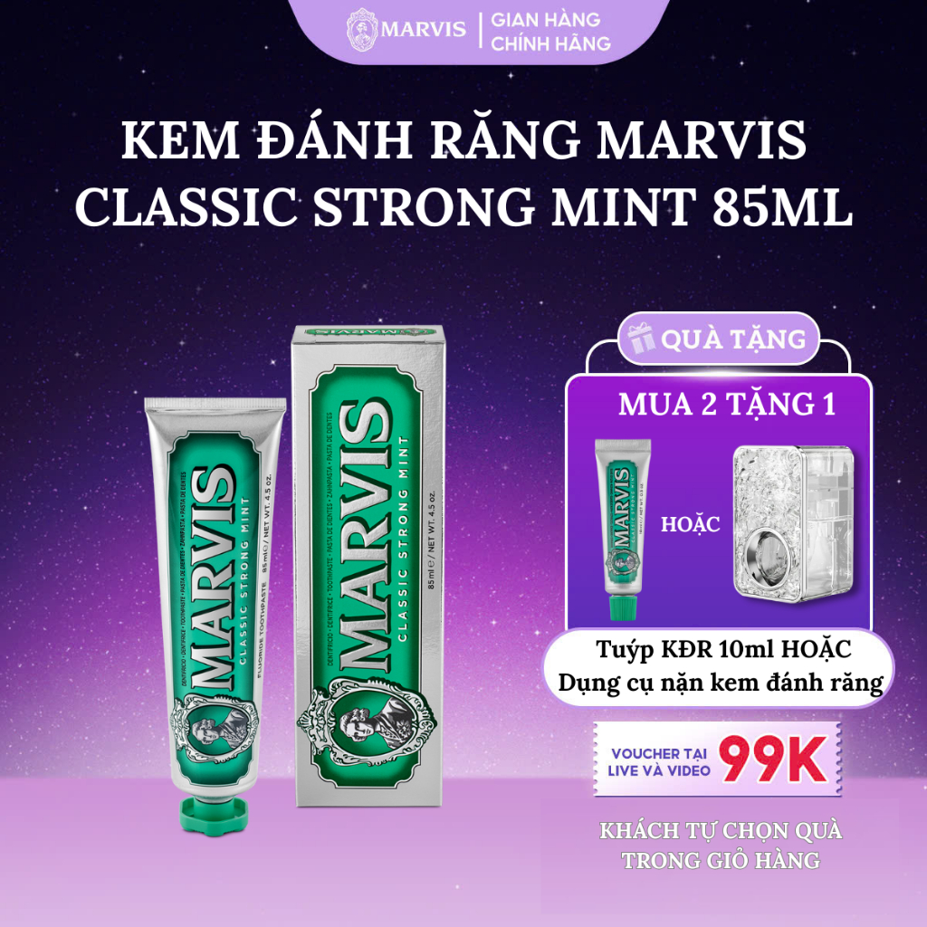 Kem Đánh Răng MARVIS Ginger Mint 85ML