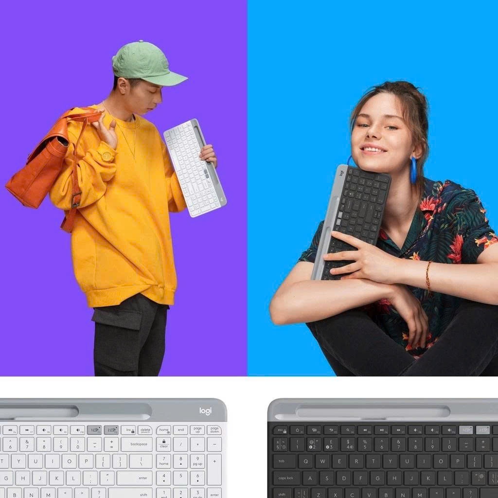 Bàn phím không dây Bluetooth Logitech K580, Kết nối nhanh 3 thiết bị, Tương thích Windows/Chrome OS, Gõ êm, mỏng nhẹ | BigBuy360 - bigbuy360.vn