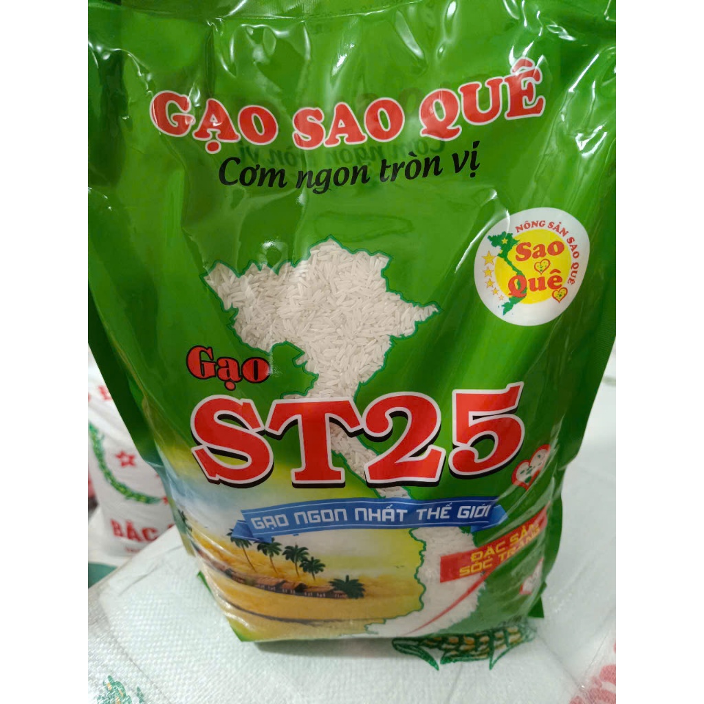Gạo st25 Túi 5kg cho cơm dẻo mềm, thơm đậm cơm...