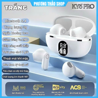 Tai Nghe bluetooth KY5 PRO / KY8 / X55 / KY9 M10 5 Màu Trong Suốt Với Màn Hình Kỹ Thuật Số Giảm Tiếng Ồn Tích Hợp mic