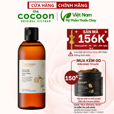Toner nước bí đao cân bằng da cocoon 310ml - Vegan