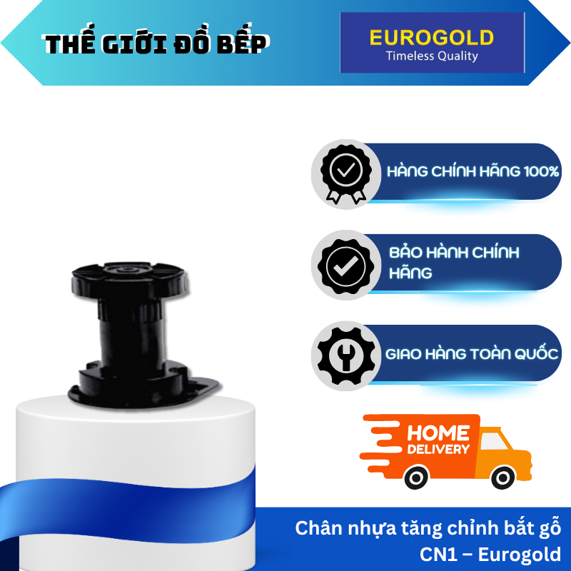 Chân Nhựa Tăng Chỉnh Eurogold CN1 – Phụ Kiện Chân Điều Chỉnh Cho Hệ Tủ Bếp - TGB