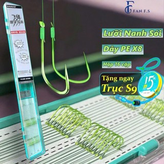 Thẻo dù buộc sẵn lưỡi nanh sói không ngạnh. lưỡi mảnh, dây mảnh câu cá tổng hợp, câu tự nnhiên TC3