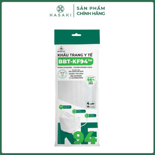 Khẩu Trang Bông Bạch Tuyết KF94 4 Lớp Màu Trắng (10 Cái/Gói) Hasaki Sản Phẩm Chính Hãng
