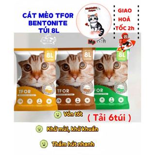[ Giao Nhanh hoả tốc] TẢI 6 TÚI CÁT vệ sinh cho mèo TFOR khử mùi vón tốt tiết kiệm
