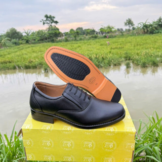 Giày Tây Nam Đế Vàng Da Bò Nguyên Tấm, Bảo Hành 12 Tháng, Tặng kèm tất và lót quế