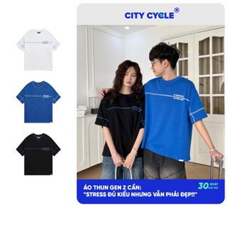Áo T Shirt thun unisex mùa hè form rộng phông Local Brand Chính Hãng City Cycle Áo thun Stress