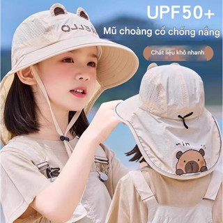  Mũ Nón Rộng Vành Chống Nắng Che Vai Gáy Cho Bé cao cấp Vải Nhanh khô Thoáng khí Mũ Bucket Chống Tia UV Mùa Hè 