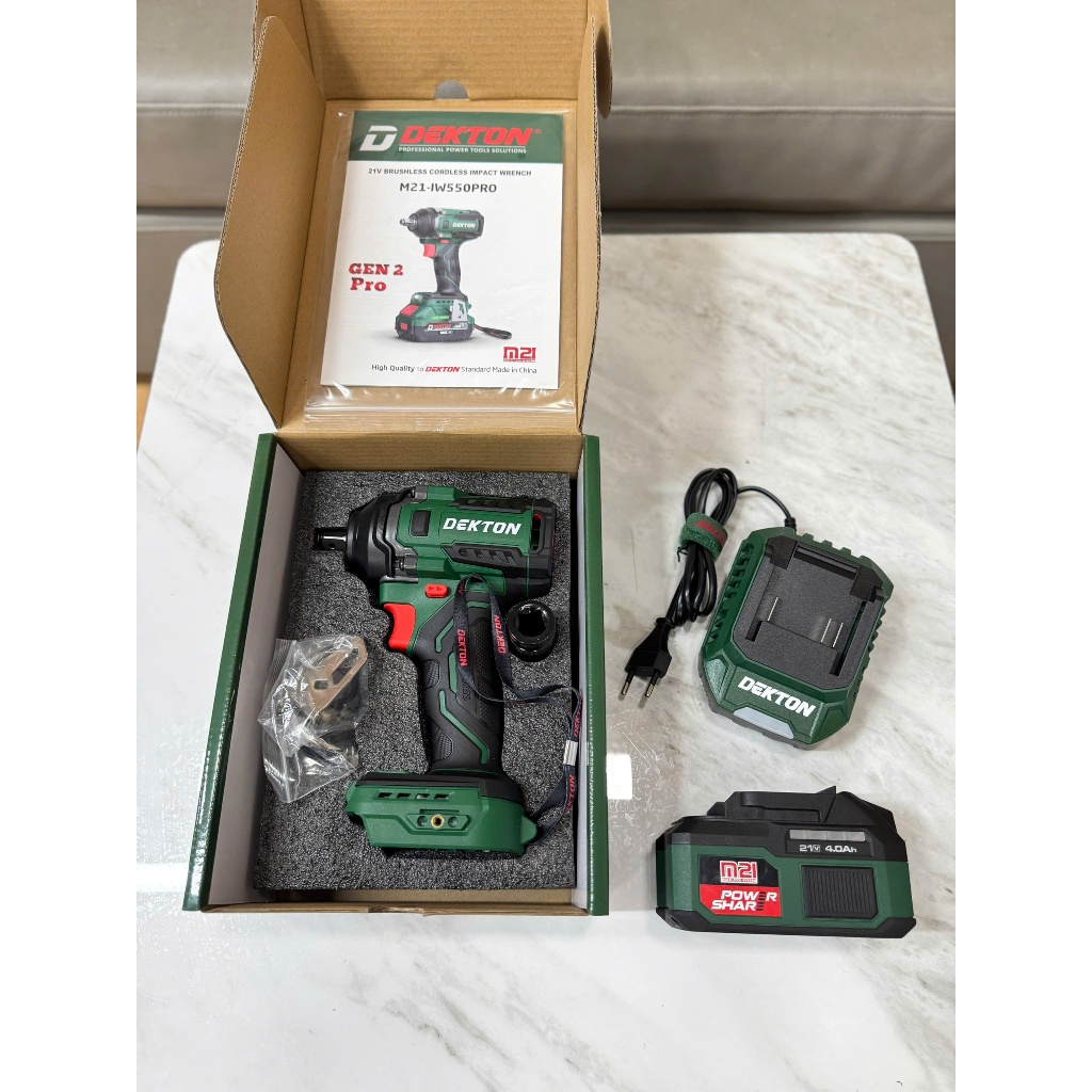 (COMBO THÁNG) Máy siết bulong DEKTON M21-IW550 Pro - Tặng Sạc Và Pin