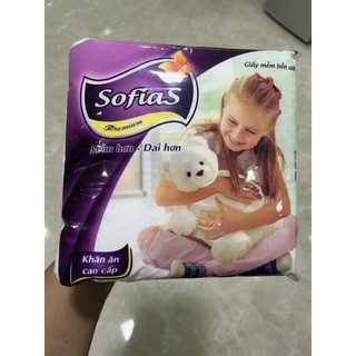 Khăn Giấy Vuông SOFIAS Khổ Lớn Bịch 50t