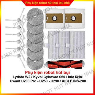 Chổi cạnh, chổi chính, lọc bụi, khăn, chổi robot hút bụi Lydsto W2 / Uwant U200 - U200 Lite /Pro - U260 / Kyvol S60