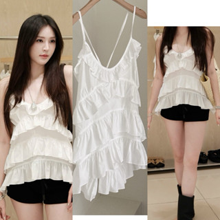  áo yếm bèo thiết kế chất thô  áo hai dây ba lỗ bánh bèo  áo nữ đẹp mặc hè dễ phối đồ  áo bèo tầng tiểu thư sang . 