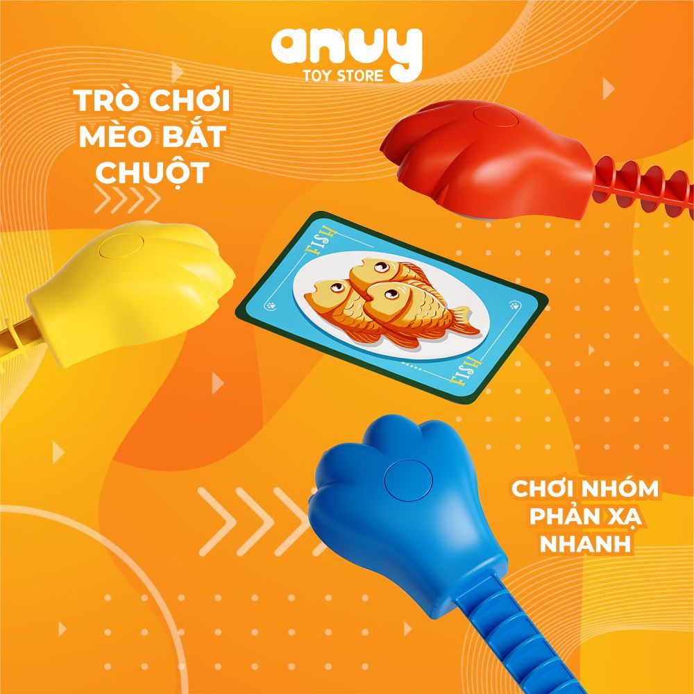 Đồ chơi tay mèo bắt chuột thẻ bài phản xạ nhanh board game chơi nhóm 3-4 người