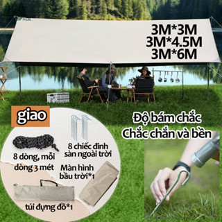 Tấm tăng lều tank bạt che nắng chống mưa, 3M*3/4.5/6M bạt lót cắm trại du lịch dã ngoại dày rộng, màu săc mát mẻ