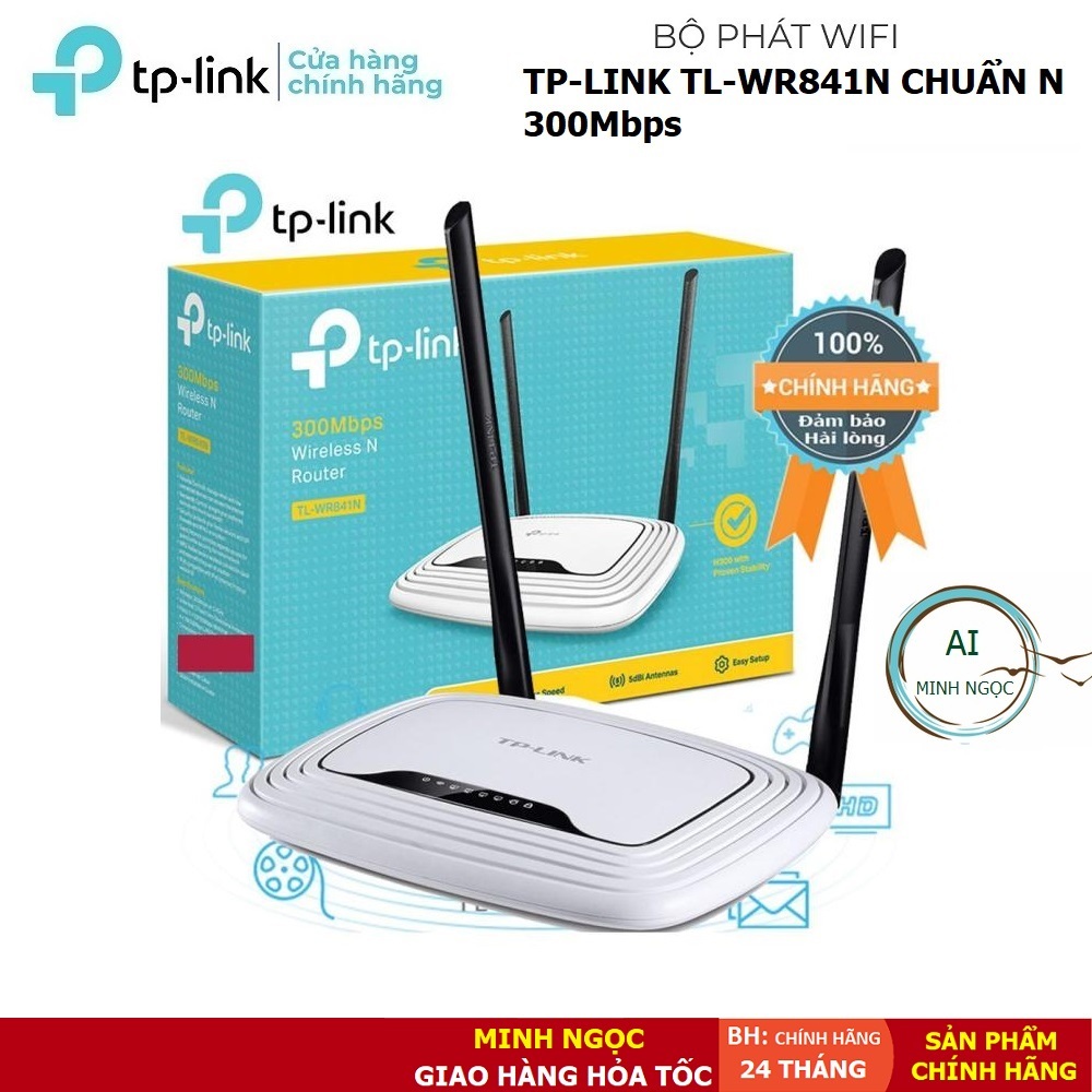 Bộ Phát Wifi TPLink 841N ( TPLink TL-WR841N ) Chuẩn N 300Mbps - Sản phẩm chính hãng..