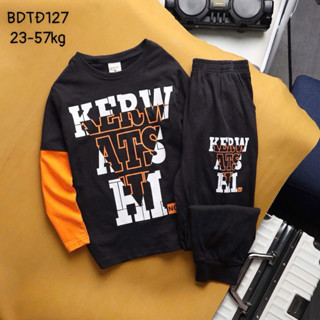 Đồ ngủ bé trai size đại, Đồ bộ tay dài VNXK (23-58kg)