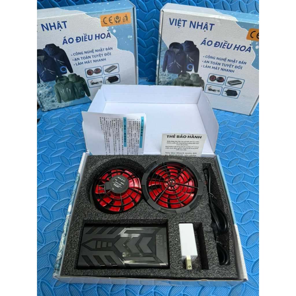 [Việt Nhật] Bộ Phụ Kiện Pin Quạt Áo Điều Hoà 25V 98000mah Chạy Liên Tục 10-15 Tiếng
