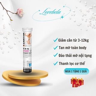 Giảm cân Zantiva sủi giảm cân cấp tốc từ 3-12kg an toàn giảm mỡ bụng đùi bắp tay bắp chân tan mỡ body thanh lọc cơ thể