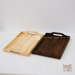 Khay gỗ retro có tay cầm đựng đồ phong cách cổ điển