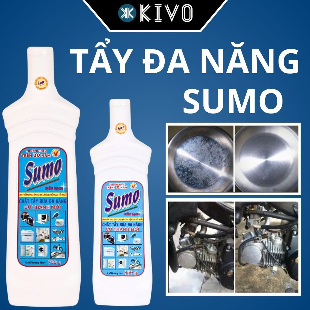  Dung Dịch Tẩy Rửa Đa Năng Sumo 700Gr 350Gr - Nước Tẩy Rửa Đầu Bò Xe Máy Sumo Tẩy Rửa Đa Năng - Kivo 