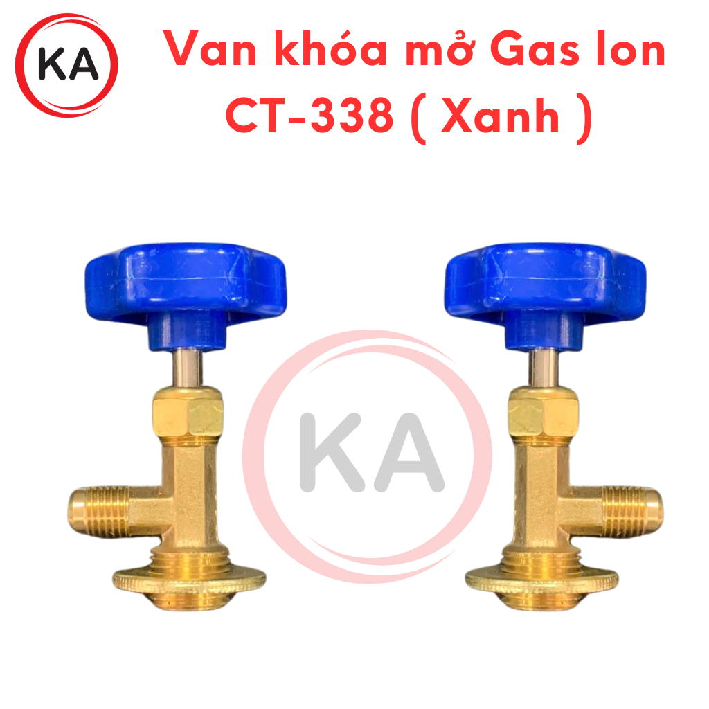 Van khóa mở Gas lon CT-338 ( Xanh ), Dùng cho Gas lon 600