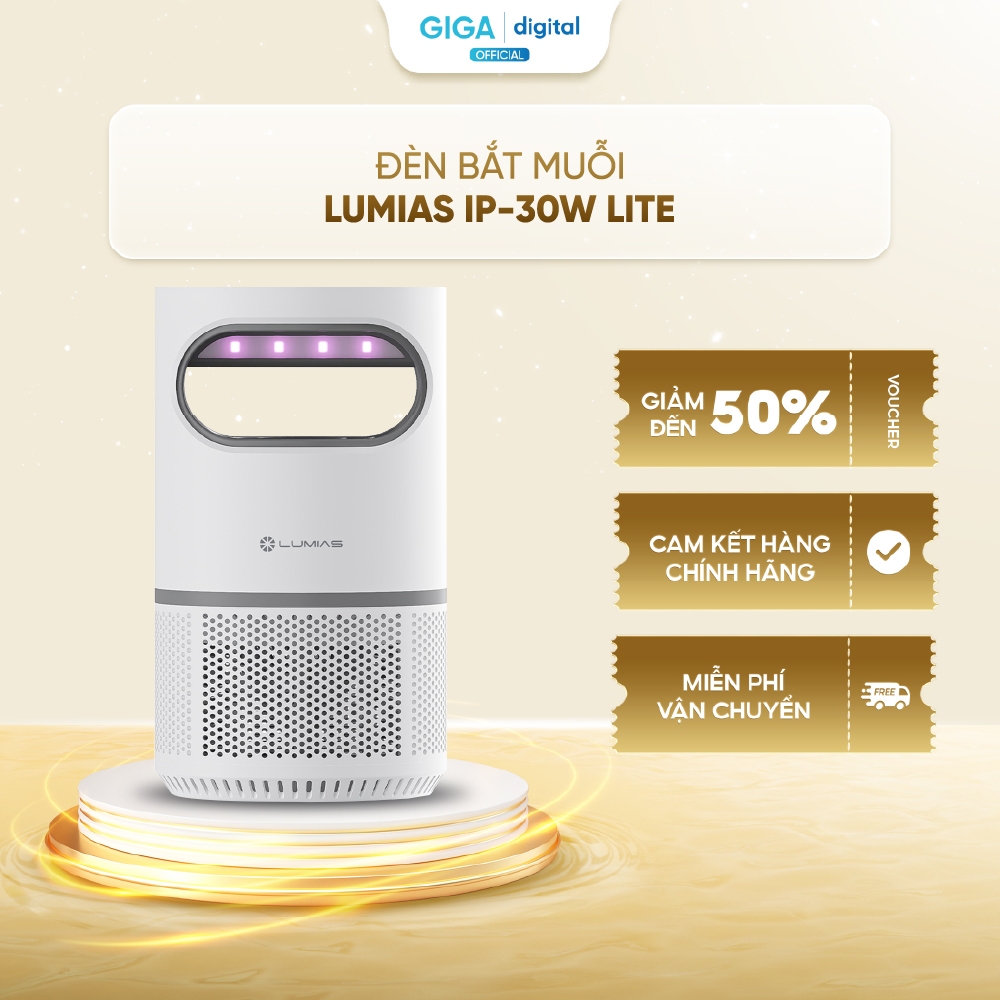 Lumias Đèn Bắt Muỗi IP-30W Lite - Đèn UV-LED 2 Chế Độ, An Toàn Cho Gia Đình