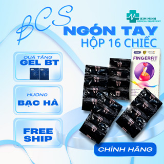 Bao cao su ngón tay Fingerfit nhiều gel bôi trơn mùi bạc hà hộp 16 chiếc